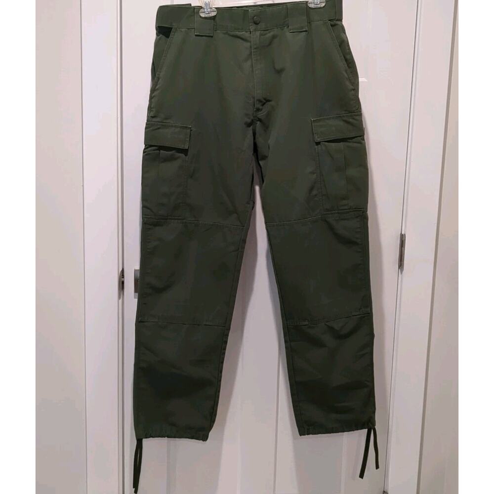 5.11 Tactical Pants Men 35.5 - 39 Green Cargo Work Pants Adjustable Waist